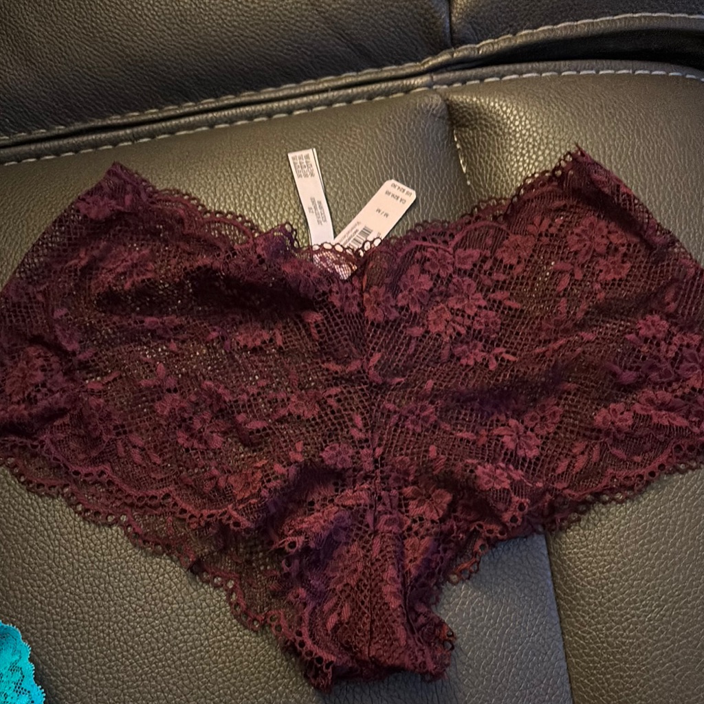 Sale 310victorias Secret Burgundy Lace Shortie Panties